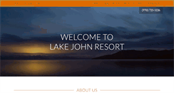 Desktop Screenshot of lakejohnresort.com