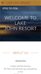 Mobile Screenshot of lakejohnresort.com