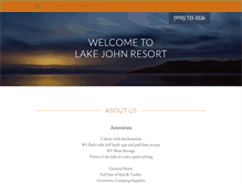 Tablet Screenshot of lakejohnresort.com